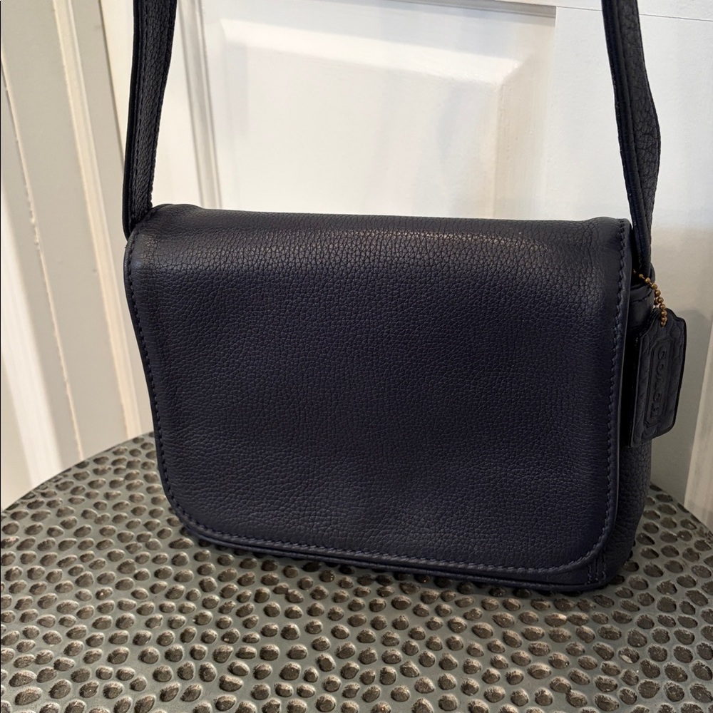 Vintage Coach Sonoma Navy Flap Crossbody Bag 4929
